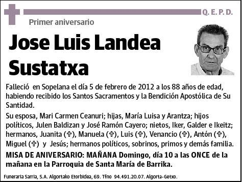 LANDEA SUSTATXA,JOSE LUIS