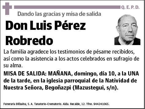 PEREZ ROBREDO,LUIS