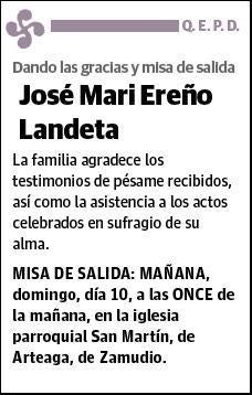 EREÑO LANDETA,JOSE MARI