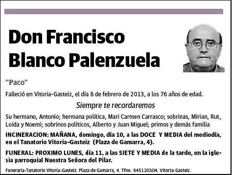 BLANCO PALENZUELA,FRANCISCO