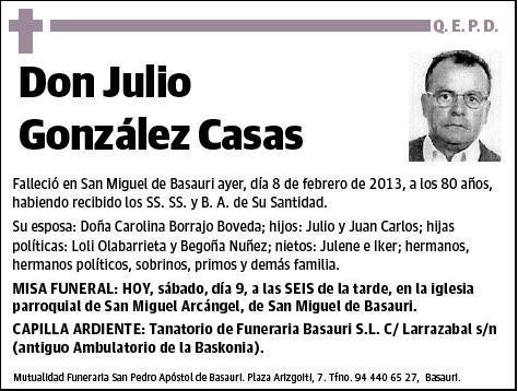 GONZALEZ CASAS,JULIO