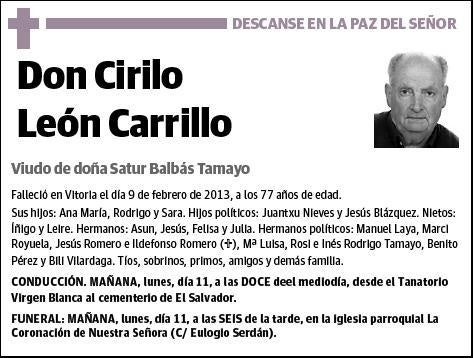 LEON CARRILLO,CIRILO