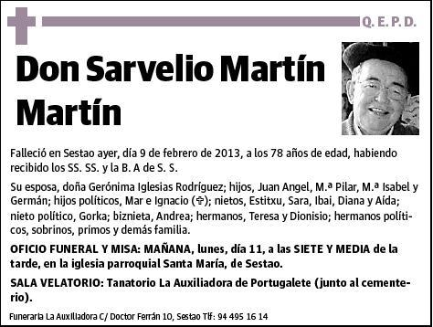 MARTIN MARTIN,SARVELIO