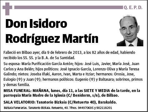 RODRIGUEZ MARTIN,ISIDORO