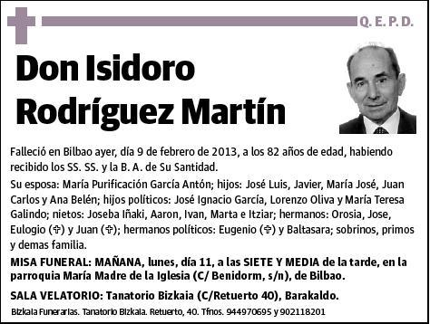 RODRIGUEZ MARTIN,ISIDORO