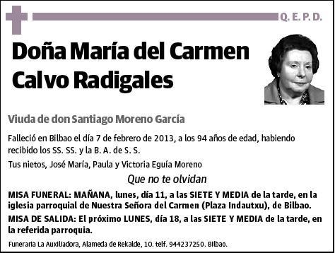 CALVO RADIGALES,MARIA DEL CARMEN