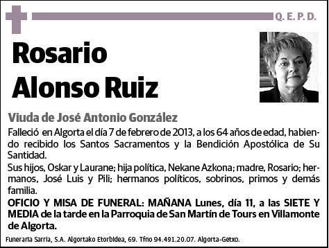 ALONSO RUIZ,ROSARIO