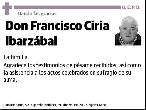 CIRIA IBARZABAL,FRANCISCO