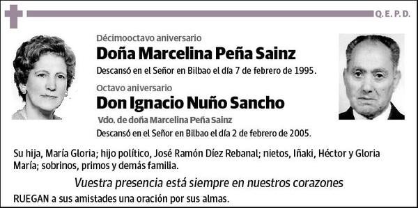 PEÑA SAINZ E IGNACIO NUÑO SANCHO,MARCELINA