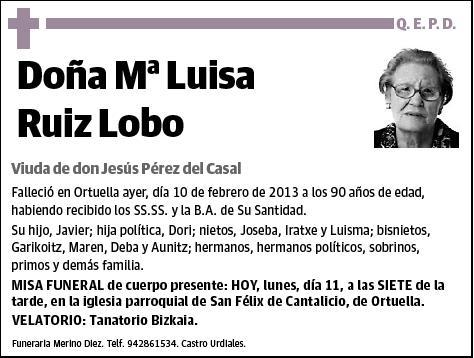 RUIZ LOBO,Mª LUISA