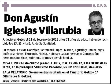 IGLESIAS VILLARUBIA,AGUSTIN