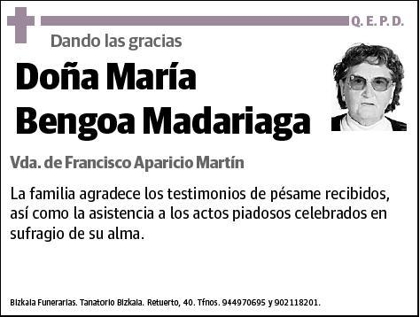 BENGOA MADARIAGA,MARIA