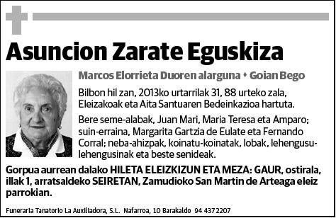 ZARATE EGUSKIZA,ASUNCION