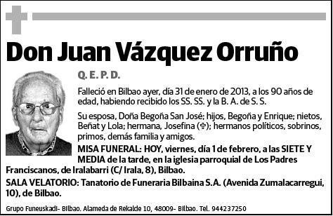 VAZQUEZ ORRUÑO,JUAN