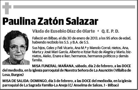 ZATON SALAZAR,PAULINA