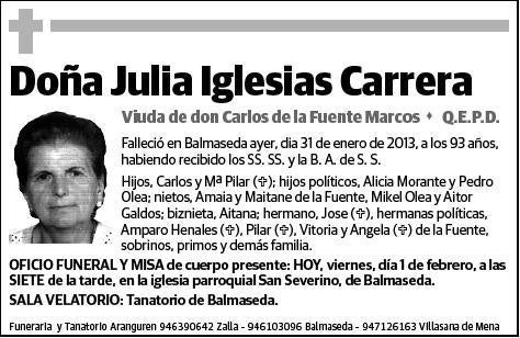 IGLESIAS CARRERA,JULIA