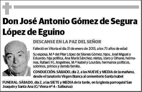 GOMEZ DE SEGURA LOPEZ DE EQUINO,JOSE ANTONIO