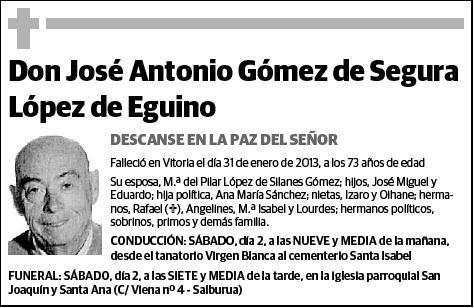 GOMEZ DE SEGURA LOPEZ DE EQUINO,JOSE ANTONIO