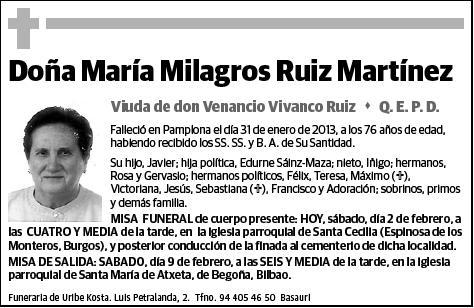 RUIZ MARTINEZ,MARIA MILAGROS