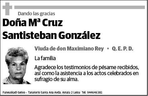 SANTISTEBAN GONZALEZ,Mª CRUZ