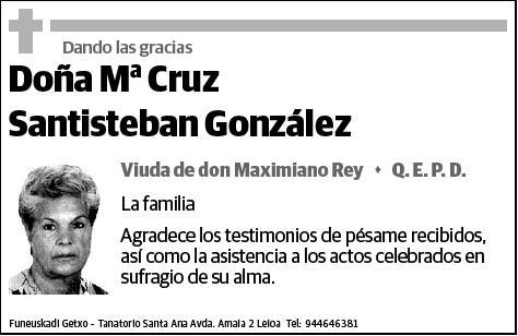 SANTISTEBAN GONZALEZ,Mª CRUZ