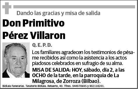 PEREZ VILLARON,PRIMITIVO