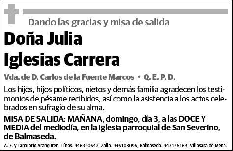 IGLESIAS CARRERA,JULIA