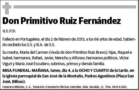 RUIZ FERNANDEZ,PRIMITIVO