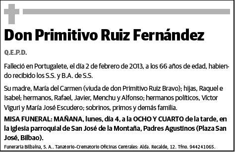 RUIZ FERNANDEZ,PRIMITIVO