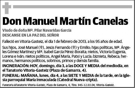 MARTIN CANELAS,MANUEL