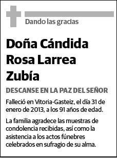 LARREA ZUBIA,CANDIDA ROSA