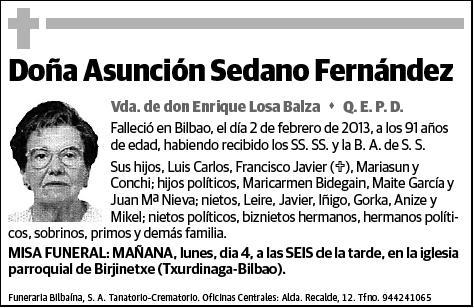 SEDANO FERNANDEZ,ASUNCION