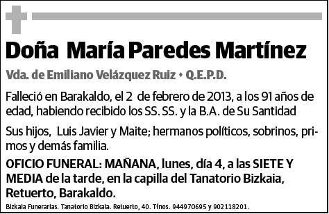 PAREDES MARTINEZ,MARIA