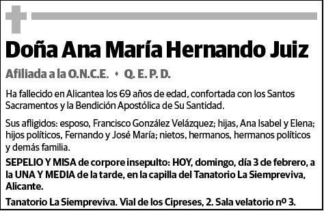 HERNANDO JUIZ,ANA MARIA