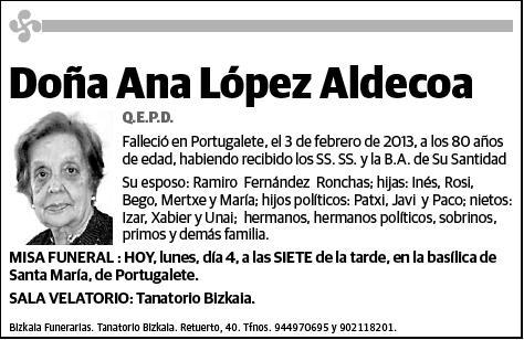 LOPEZ ALDECOA,ANA