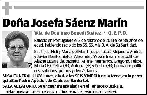 SAENZ MARIN,JOSEFA