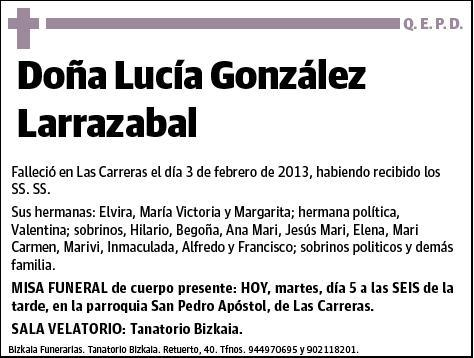 GONZALEZ LARRAZABAL,LUCIA