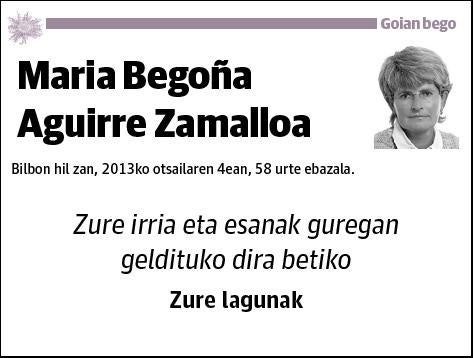 AGUIRRE ZAMALLOA,MARIA BEGOÑA