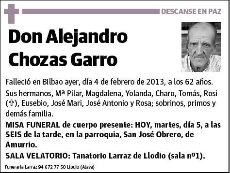 CHOZAS GARRO,ALEJANDRO