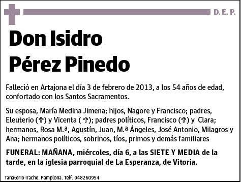 PEREZ PINEDO,ISIDRO