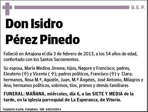 PEREZ PINEDO,ISIDRO