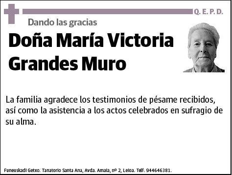 GRANDES MURO,MARIA VICTORIA