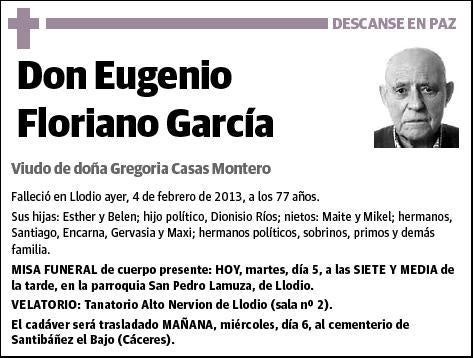 FLORIANO GARCIA,EUGENIO