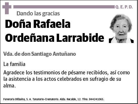 ORDEÑANA LARRABIDE,RAFAELA