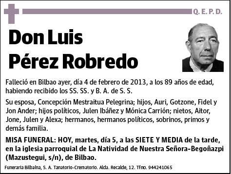 PEREZ ROBREDO,LUIS