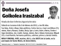 GOIKOLEA IRASIZABAL,JOSEFA