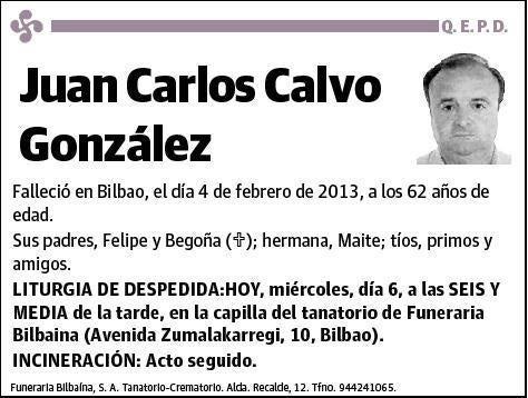 CALVO GONZALEZ,JUAN CARLOS