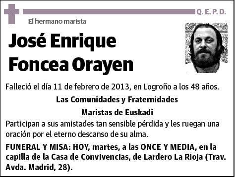 FONCEA ORAYEN,JOSE ENRIQUE