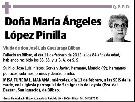 LOPEZ PINILLA,MARIA ANGELES