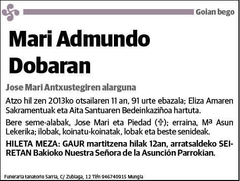 ADMUNDO DOBARAN,MARI